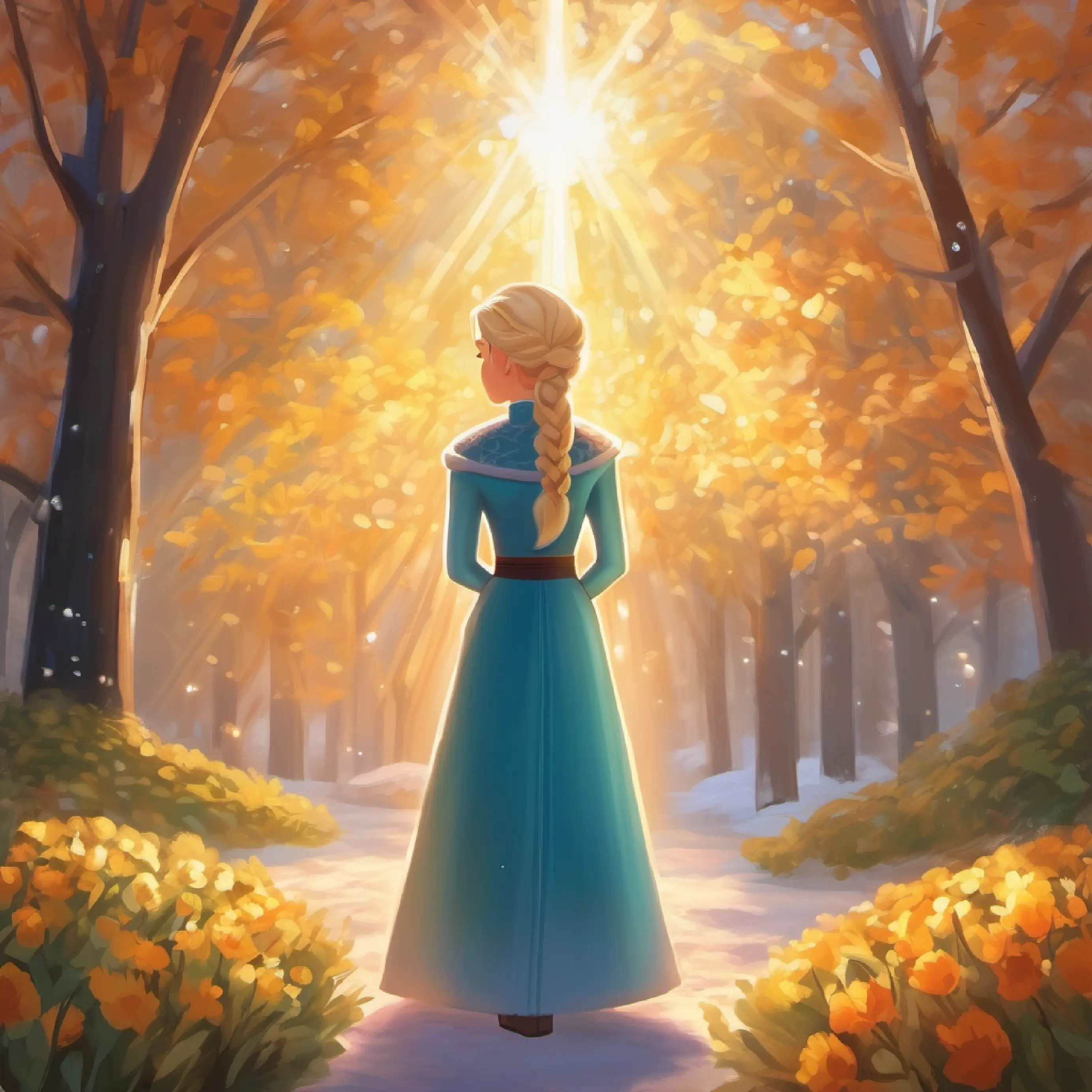 Anna's words, like sun rays, eased Elsa's fear by stating that her powers and love are part of her, bringing warmth even in the coldest winter.