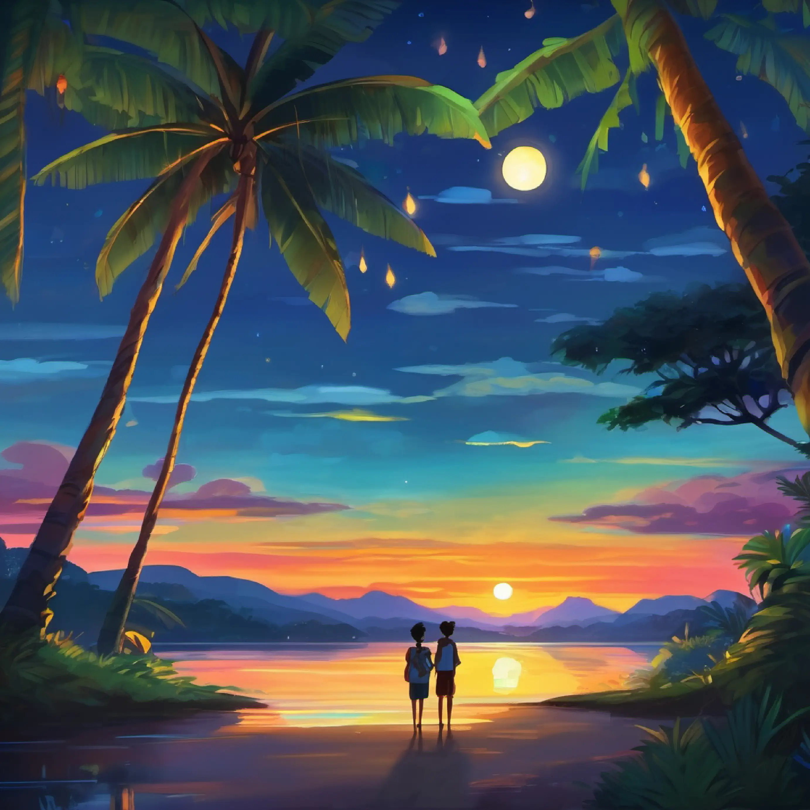 Nighttime reflection on their day, content with their personal Jamaica.