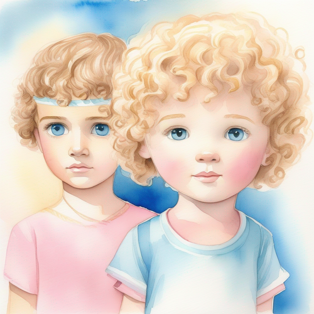 Sarah - a girl with curly brown hair wearing a pink dress and Adam - a boy with short blond hair wearing a blue t-shirt observing Cleopatra's golden mask