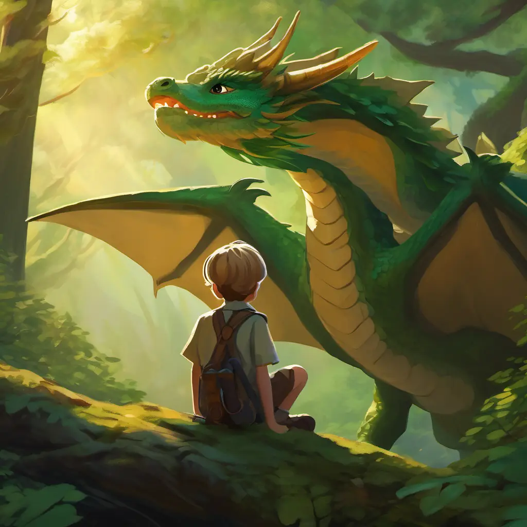 Forest, dragon flying, Paul watching