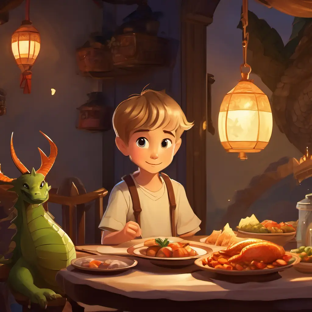 Paul's home, family dinner, dragon adventure