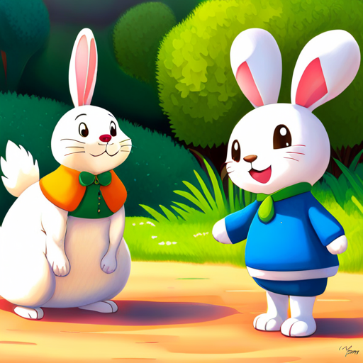 Munni meeting a talking rabbit named Ruffles