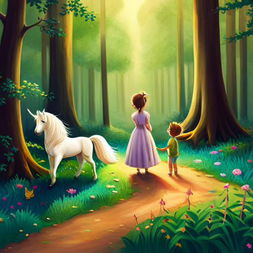 Munni and Ruffles meeting fairies and unicorns