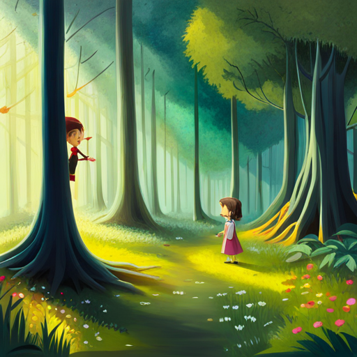 Munni making new friends in the magical forest