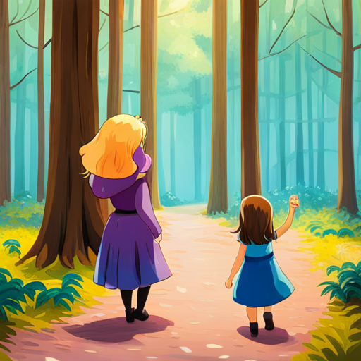 Munni saying goodbye to her friends and leaving the magical forest