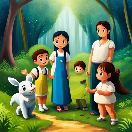 Munni sharing her magical adventure with her family