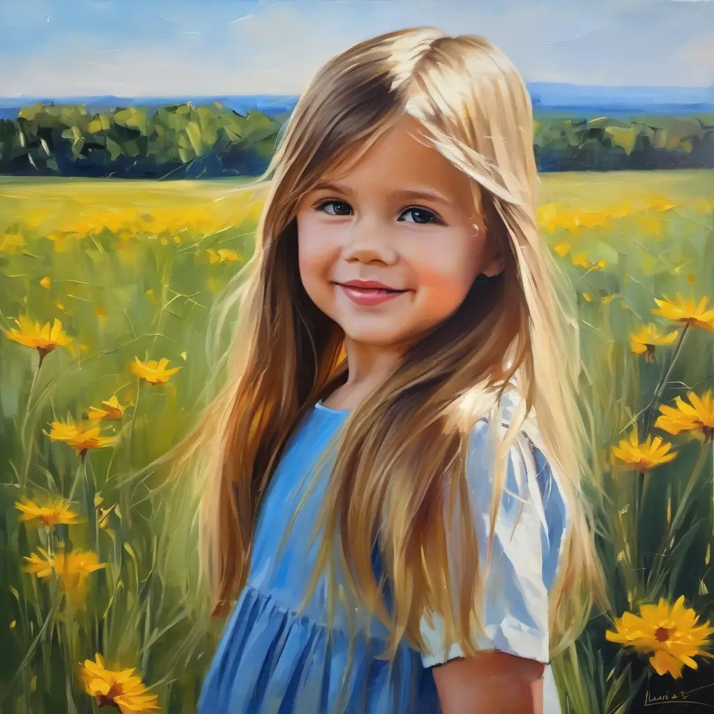 Meadow, Charlotte, Luna, sunny day