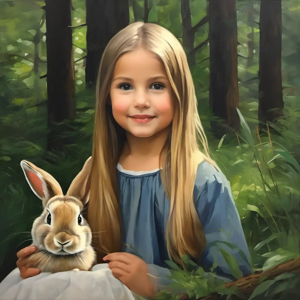 Forest, bunny, Luna, Charlotte