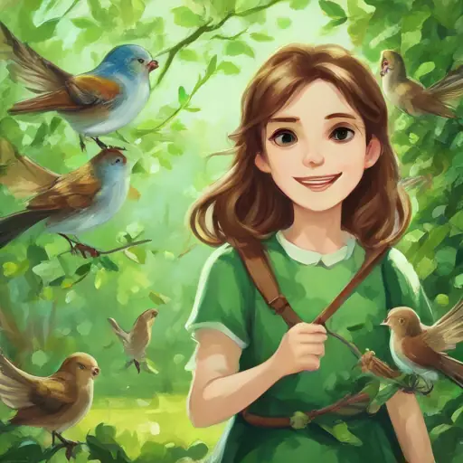 Brave girl with brown hair and sparkling green eyes, always smiling's efforts lead to the magical return of more Sparrows.