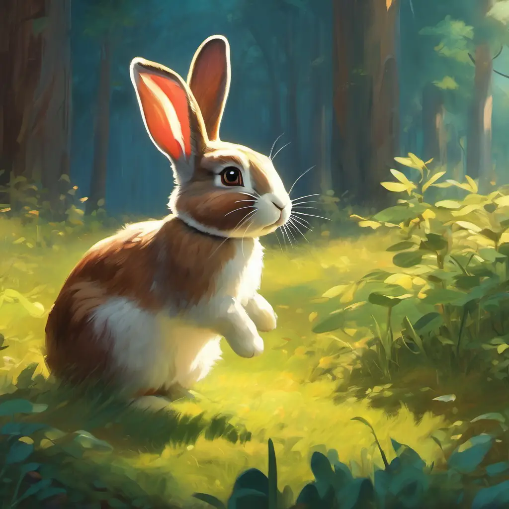 A rabbit appears, lost its way, introduces friendship.