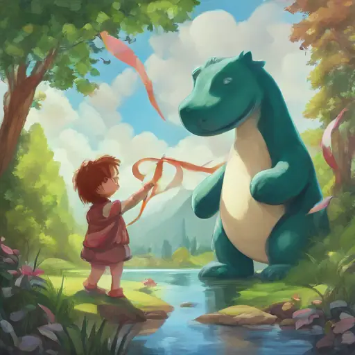 Nessie solves the ribbon problem and delivers a giant teddy bear.