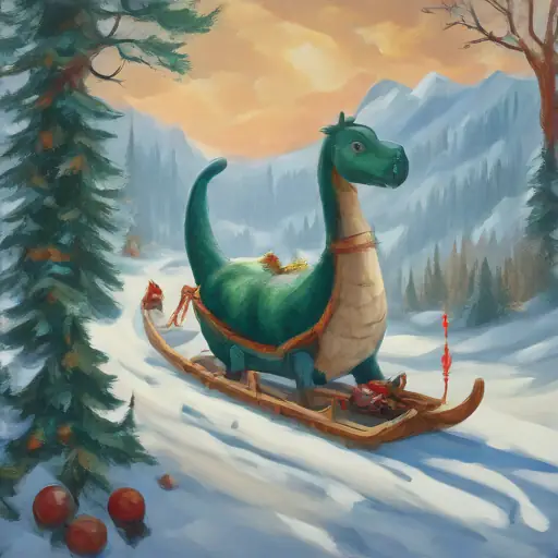 Nessie builds the sled and offers a subtraction problem about presents.