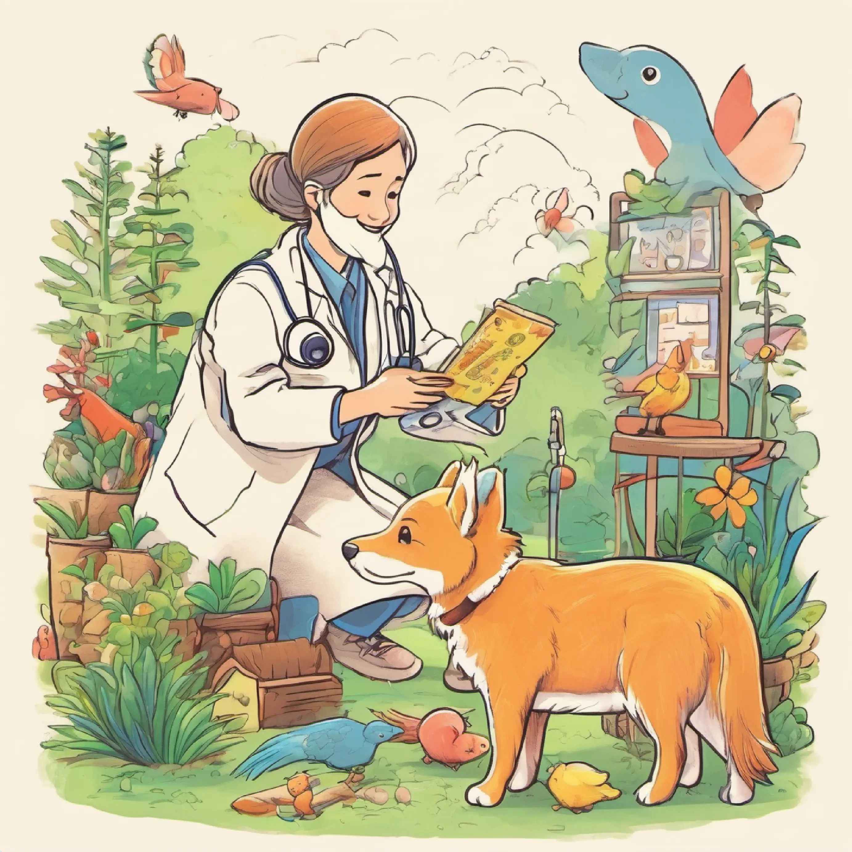 DOCTOR CARING FOR ANIMALS
