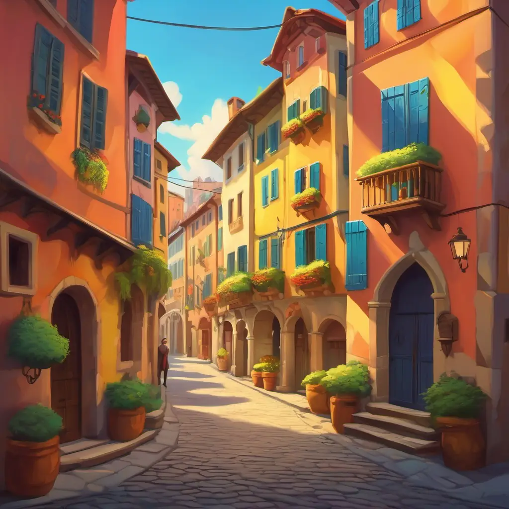Arrival in the Renaissance - colorful streets