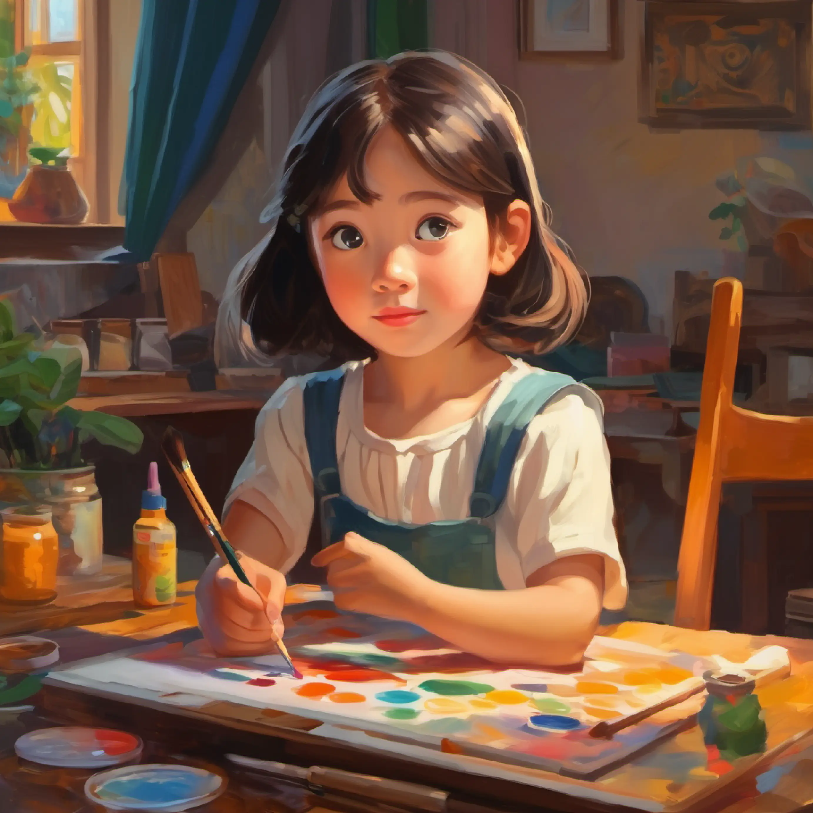 A young girl with bright eyes and a love for painting's secret about her family's unkind behavior.