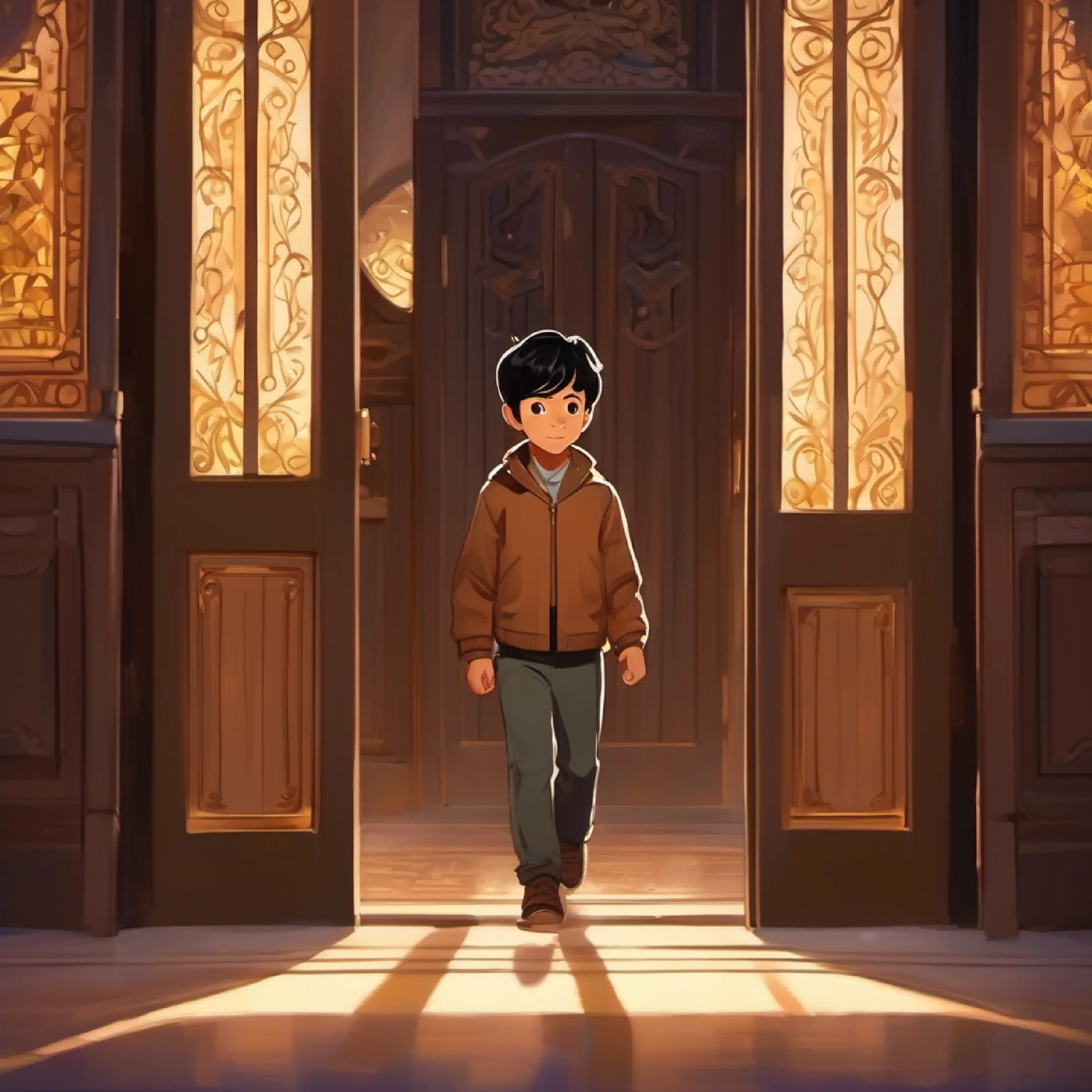 Hamza is transported to a magical hall of TV show doors.