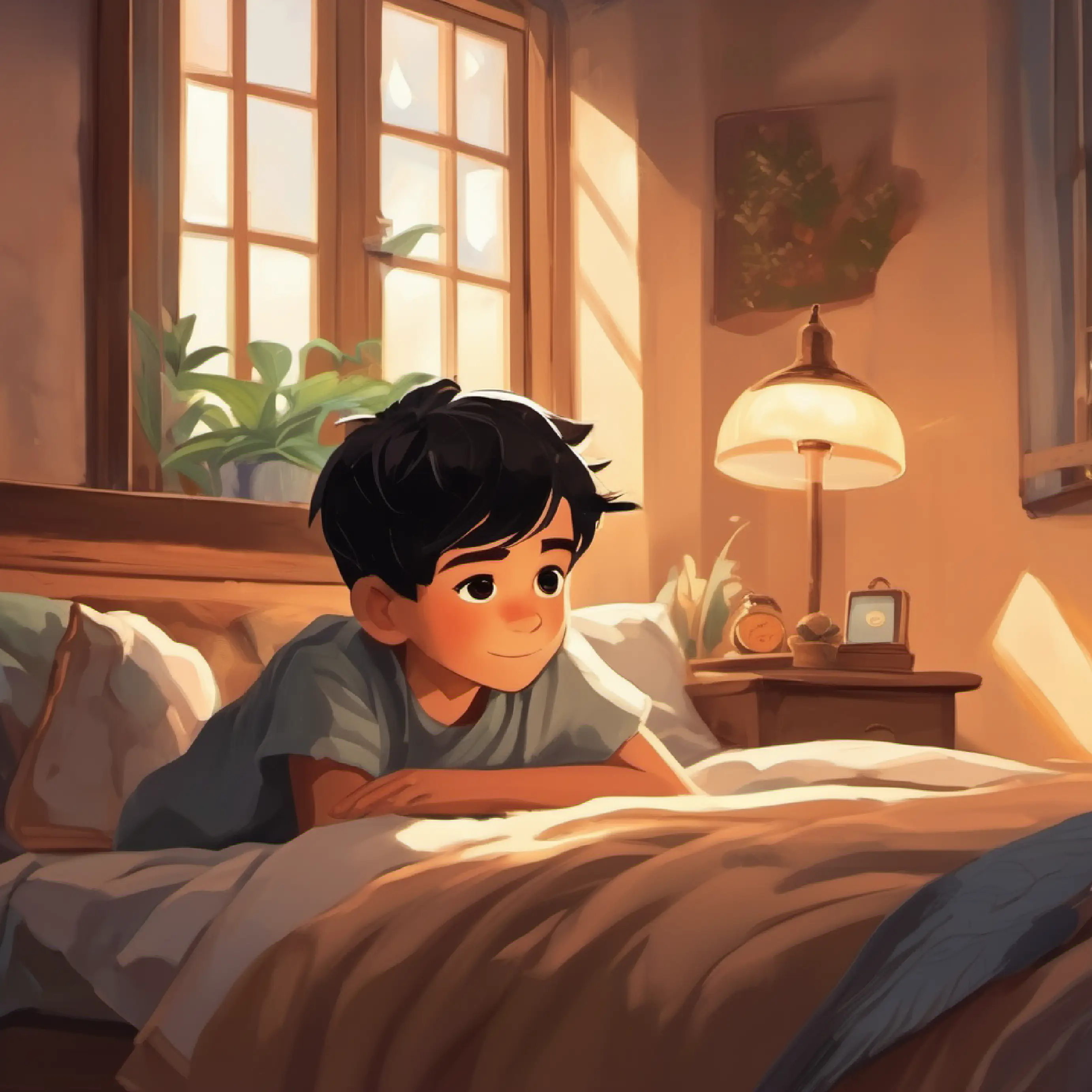 Hamza goes to sleep, appreciating his real and fictional adventures.