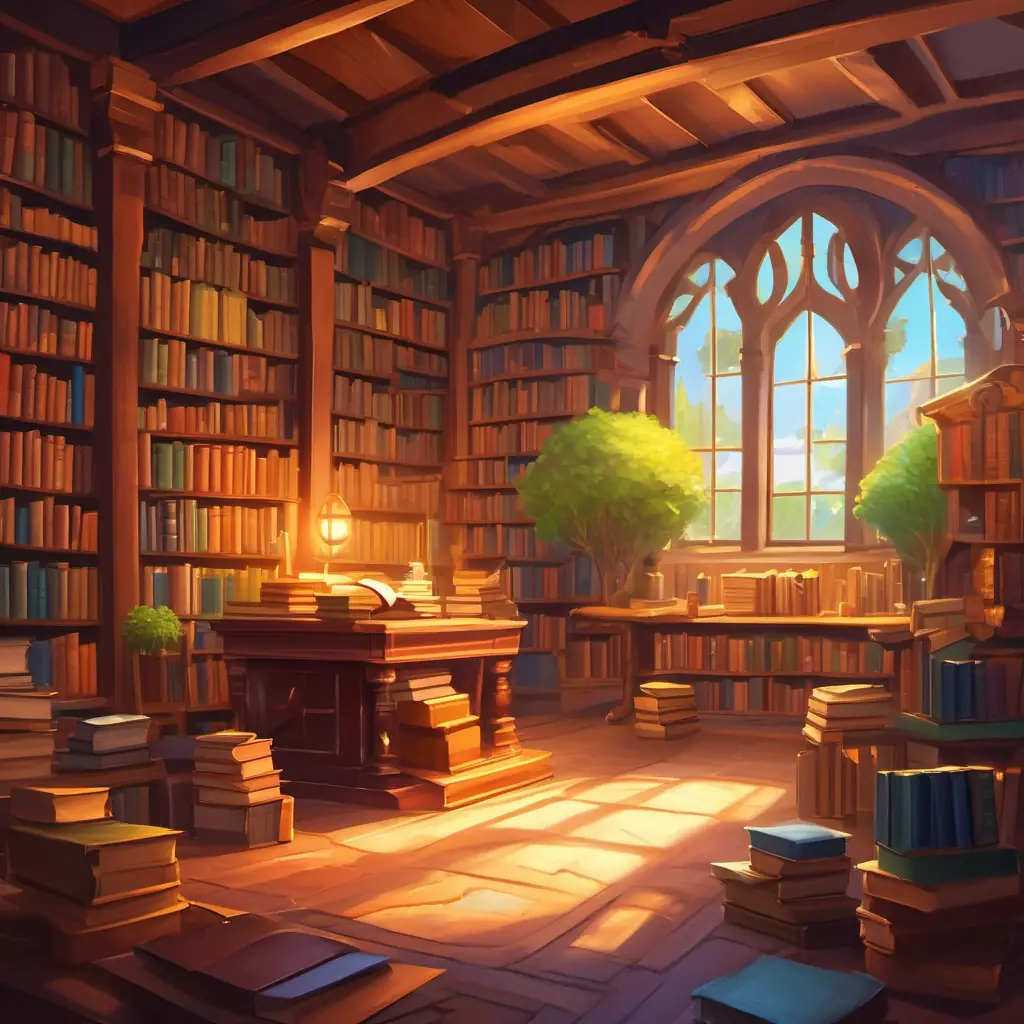 Finding the secret library of books and realizing knowledge is the greatest treasure
