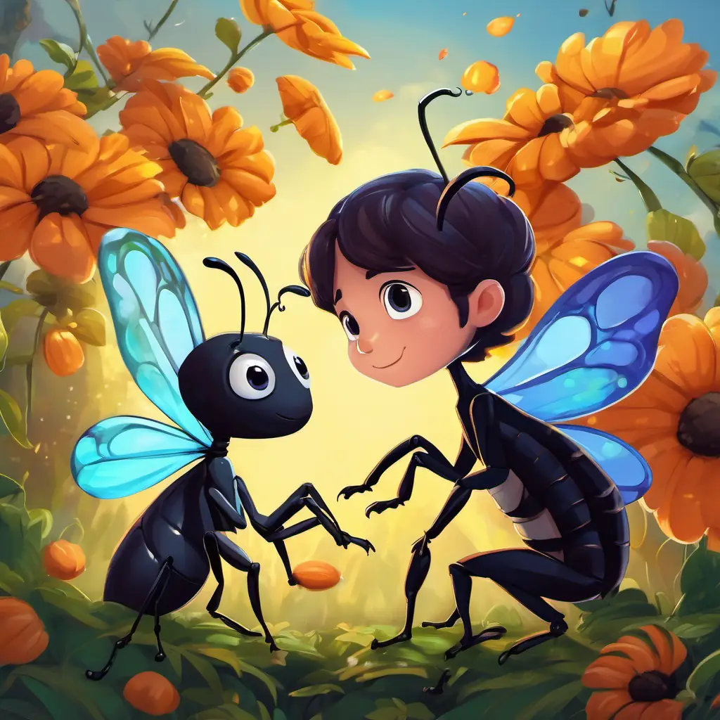 Andy is a small ant with a hardworking nature He has a brown body and black eyes and Bella is a beautiful butterfly with colorful wings that sparkle in the sunlight explore the garden together and their friendship grows stronger.