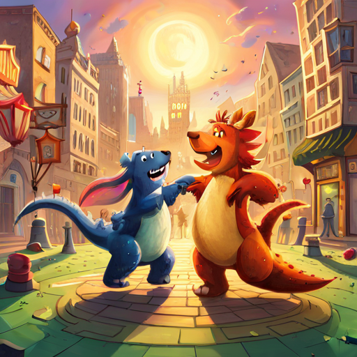 Zog and Max dance together in the middle of a festive party