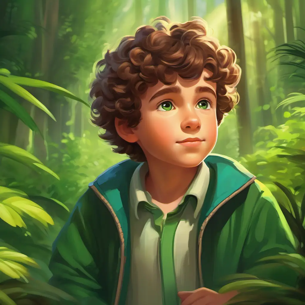 Introduction, Center Parcs, A young boy with curly brown hair, and bright green eyes