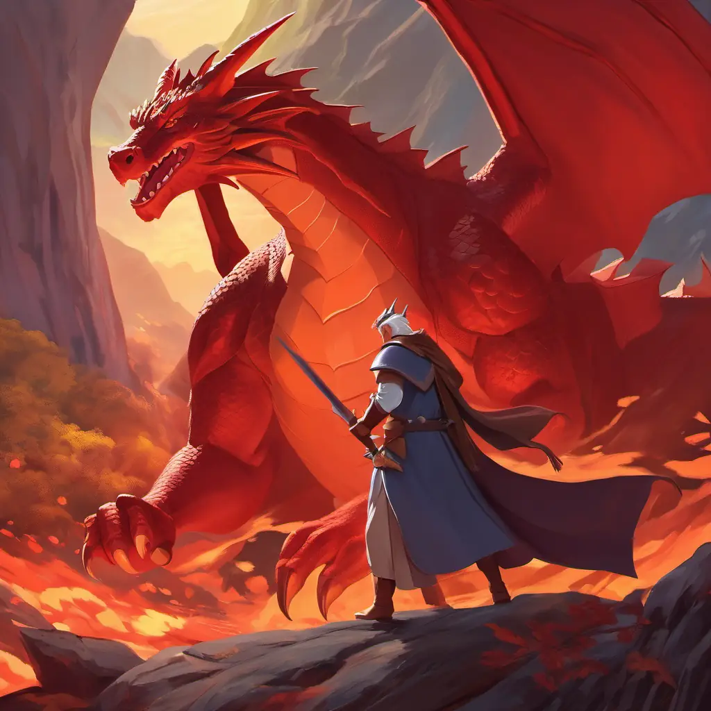 The King tasks Ethan with defeating the red dragon.