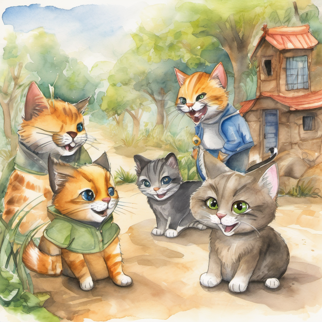 Meow said, "Hey Whiskers, let's play a prank on Bandaloo! We'll pretend to be lost and ask him for help. It will be hilarious!" Whiskers giggled with excitement and agreed to play along. So, they acted as if they were in deep trouble and called out to Bandaloo for help.