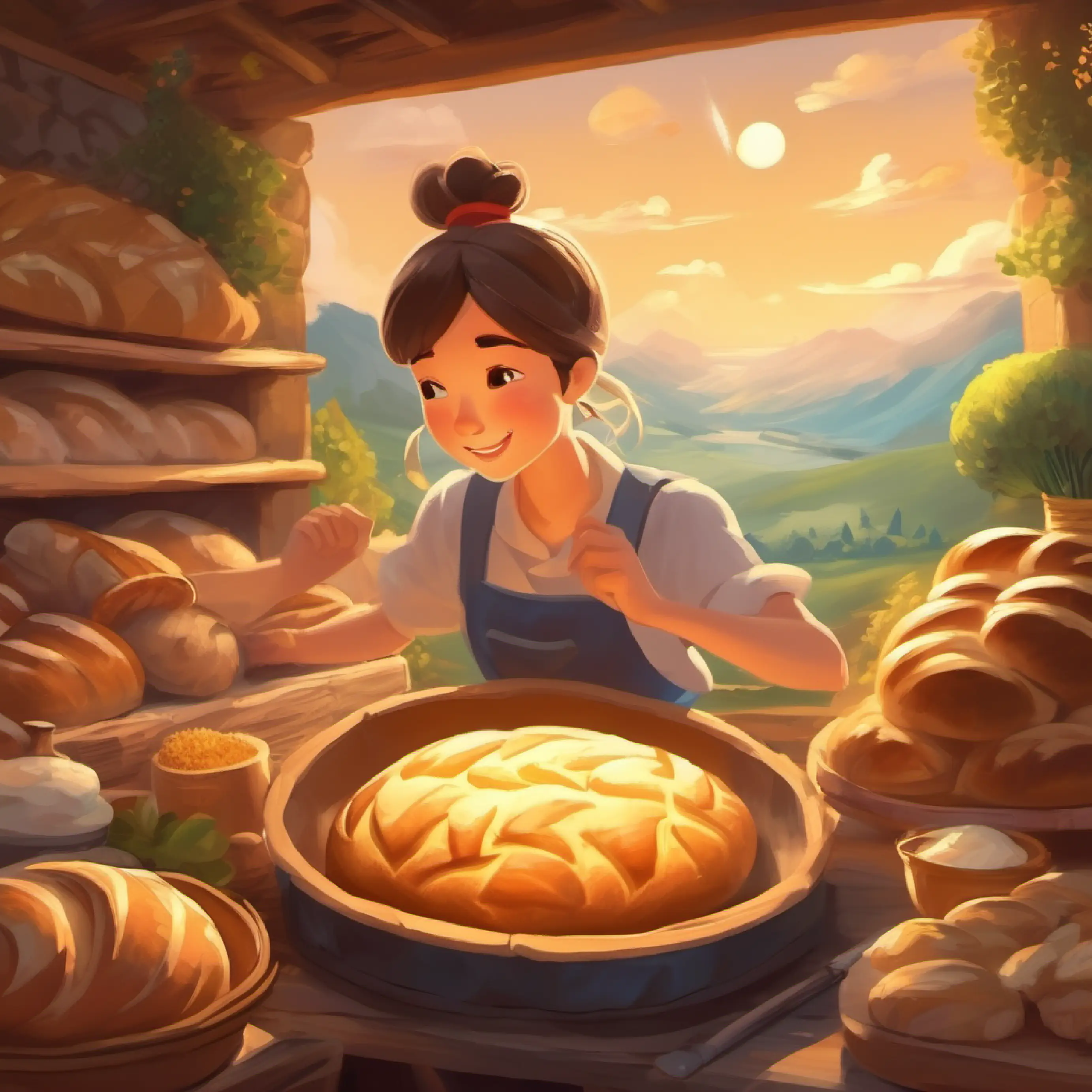 Baking the magical bread and anticipating future adventures.