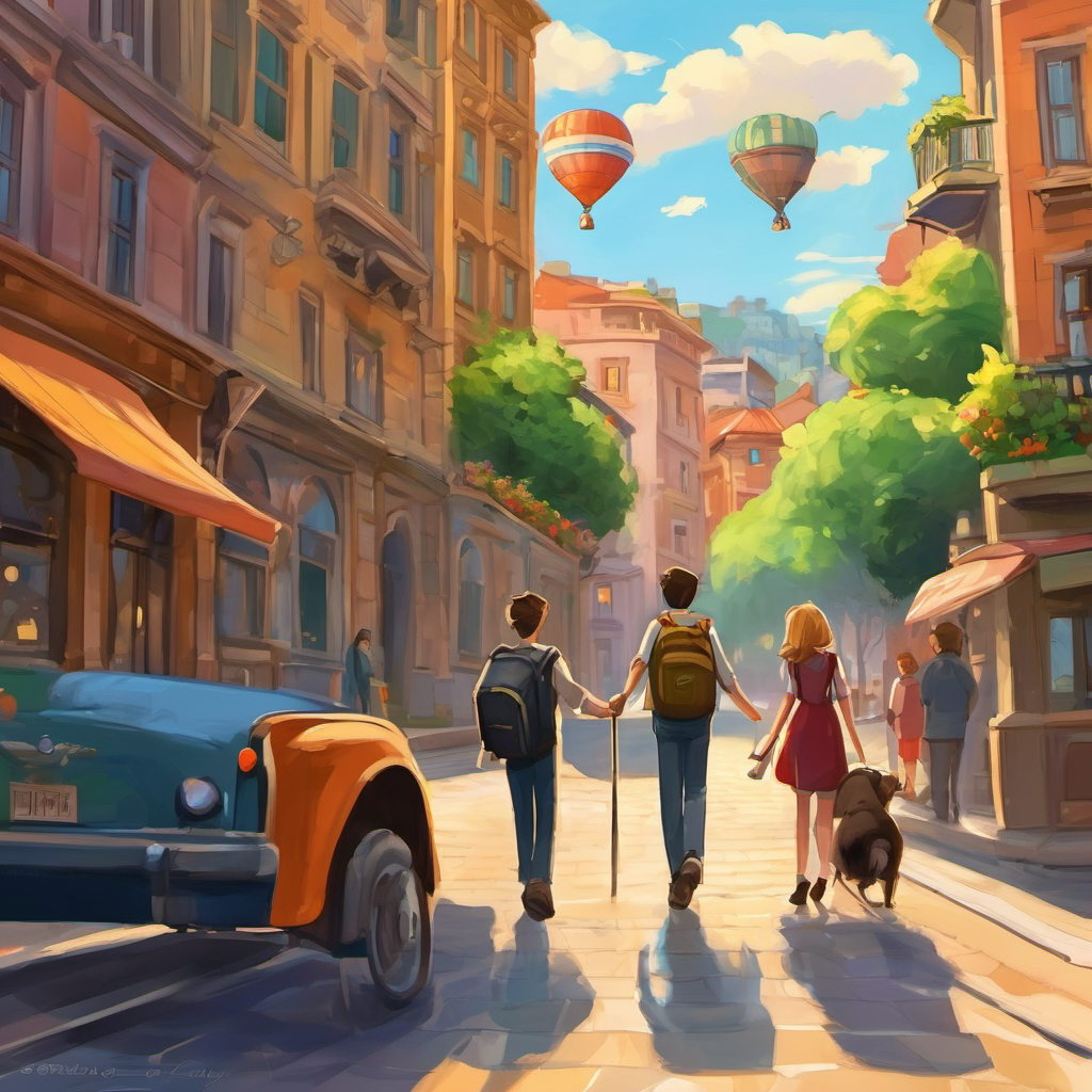 Page 4

From that day forward, Sammy and Emily were inseparable once again. They spent their days exploring the city, visiting museums, and trying new foods. They even went on a hot air balloon ride and saw the city from above!

Sammy realized that true friendship knows no distance. Even though he had to travel around the world to find Emily, their bond was stronger than ever.

Sammy and Emily promised to never be apart again. They knew that no matter where life took them, they would always be there for each other.