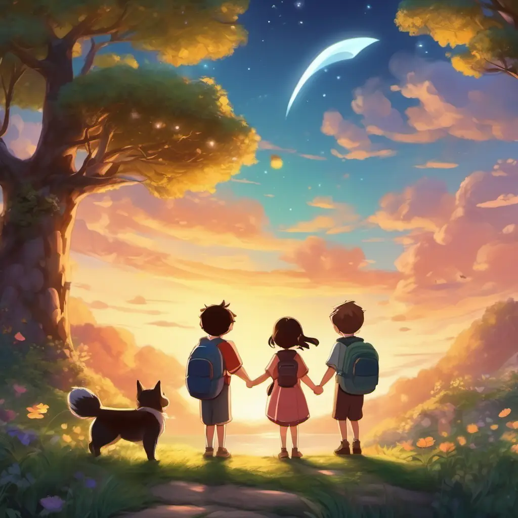 A heartwarming ending that symbolizes the everlasting magic of friendship and the adventure they shared.