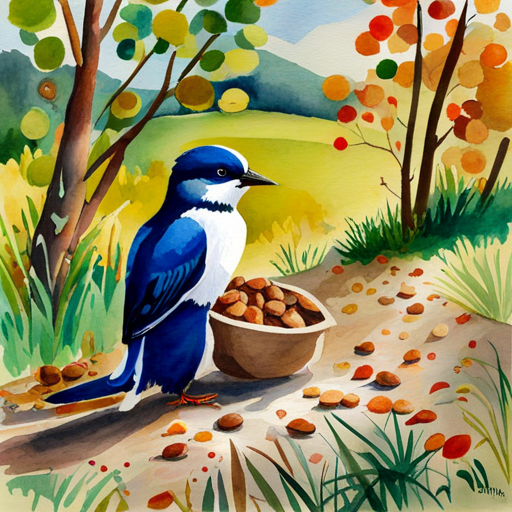 Scamp's mother gathering nuts with him