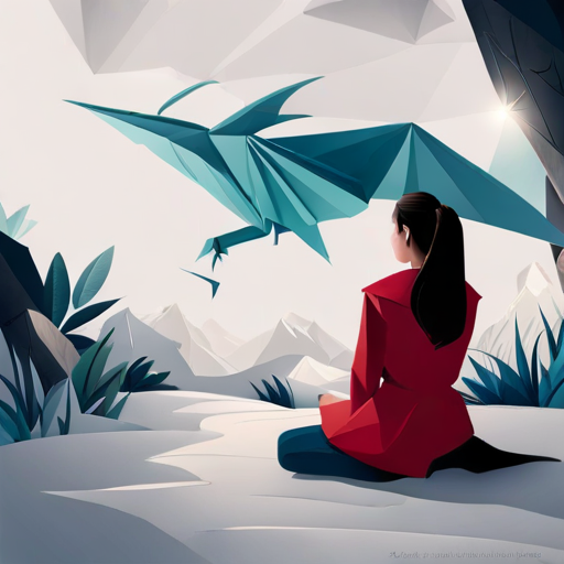 Sara finding the wounded baby dragon in a hidden cave