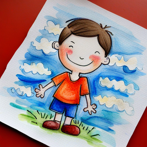 Boy spreading wisdom and happiness to others