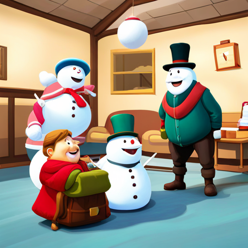 Frosty happily living with the villagers