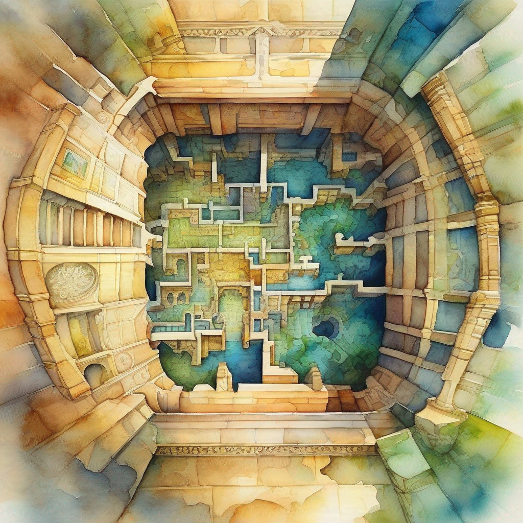 Hidden chamber, ancient map, sharing ideas, puzzle-solving