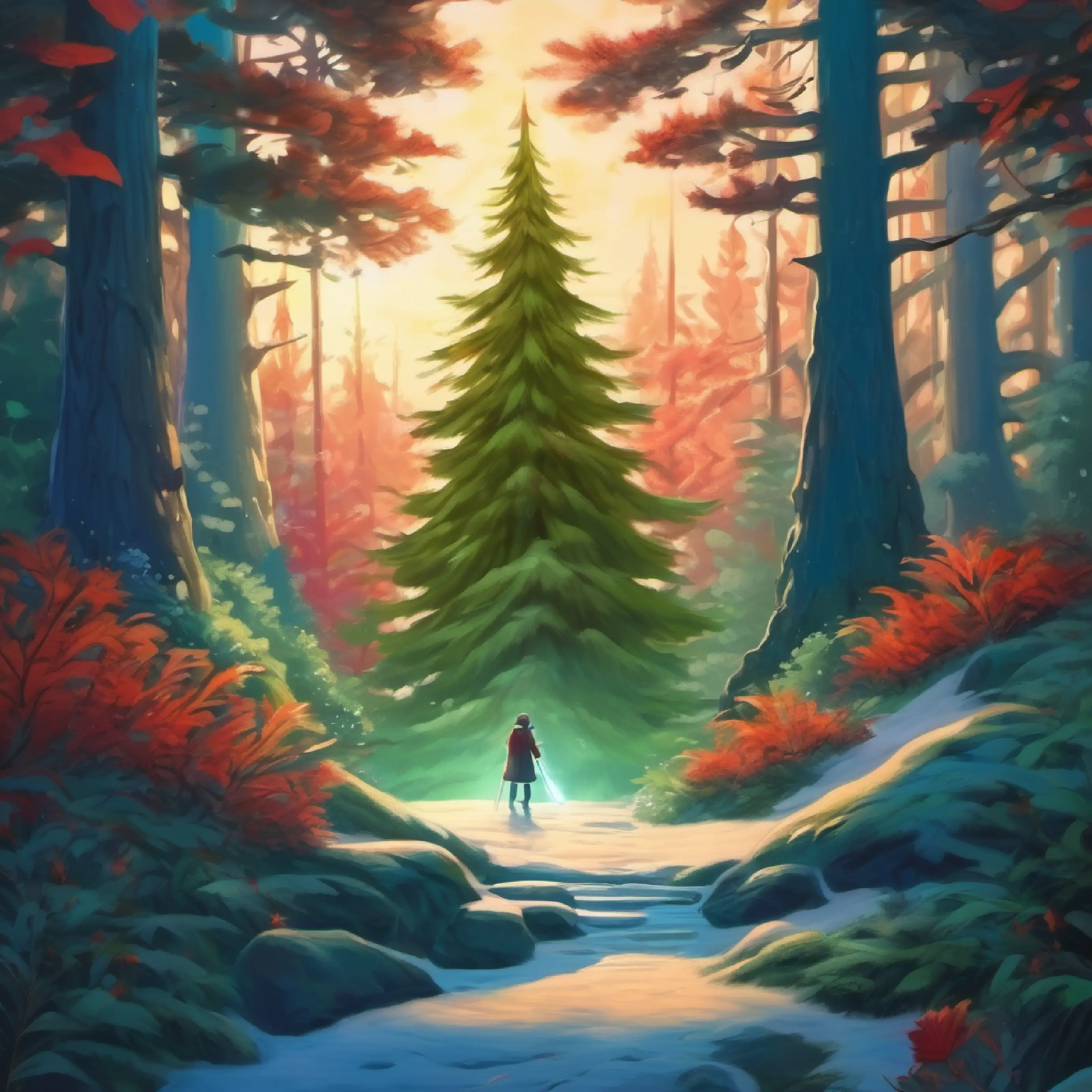Meeting the guardian spirit and accepting a new responsibility to the forest.
