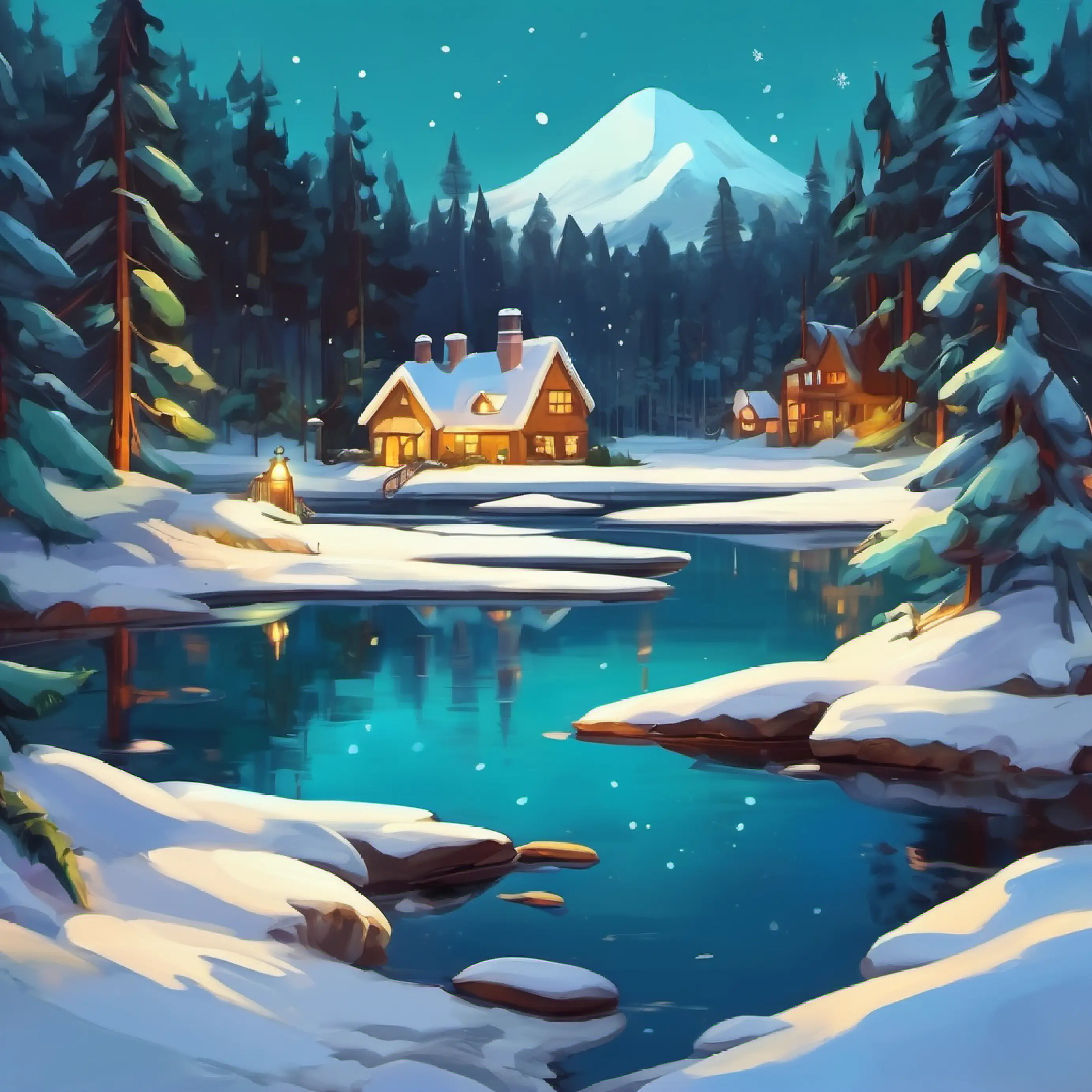Discovering a mysterious pond that beckons further exploration.