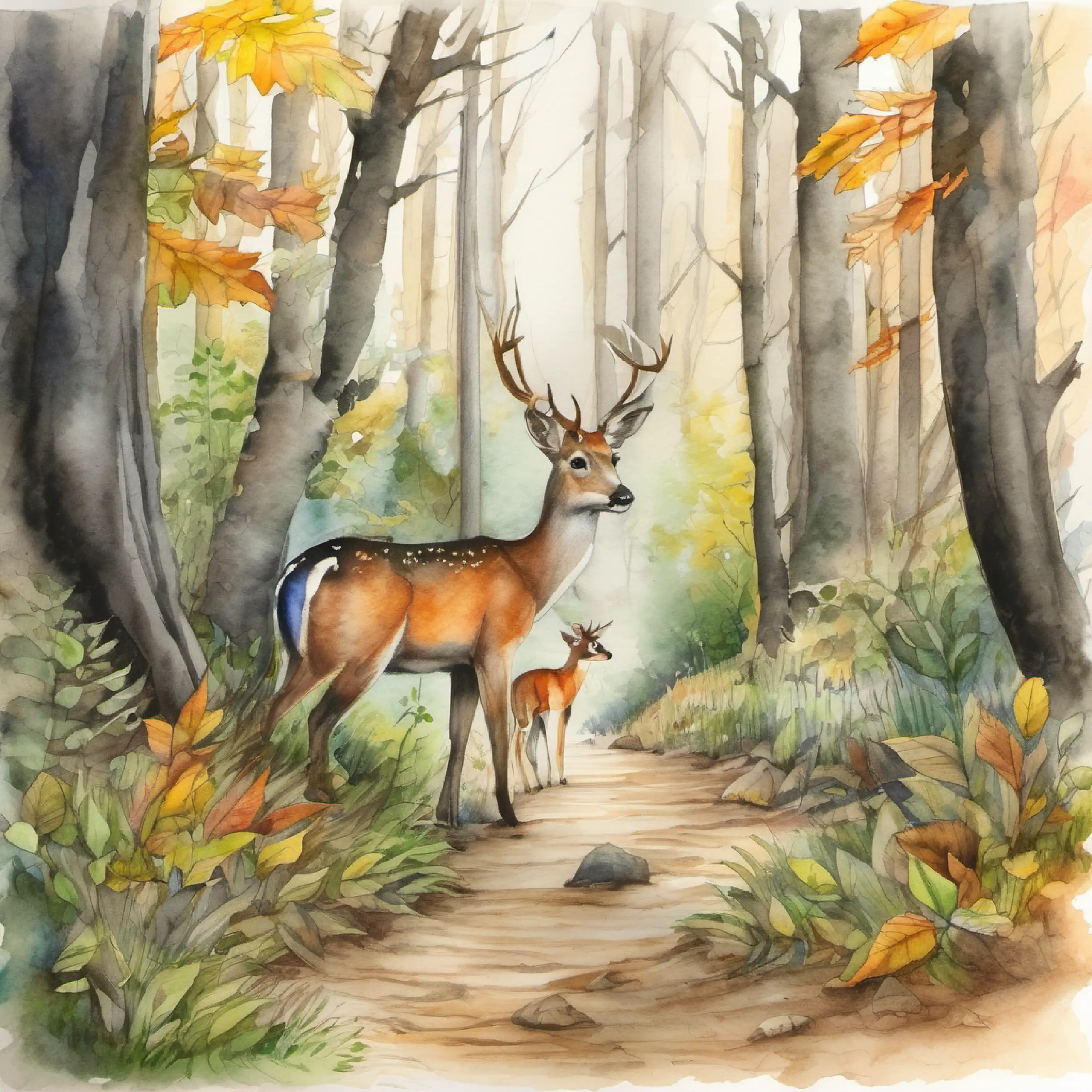 They find their way out of the forest together.