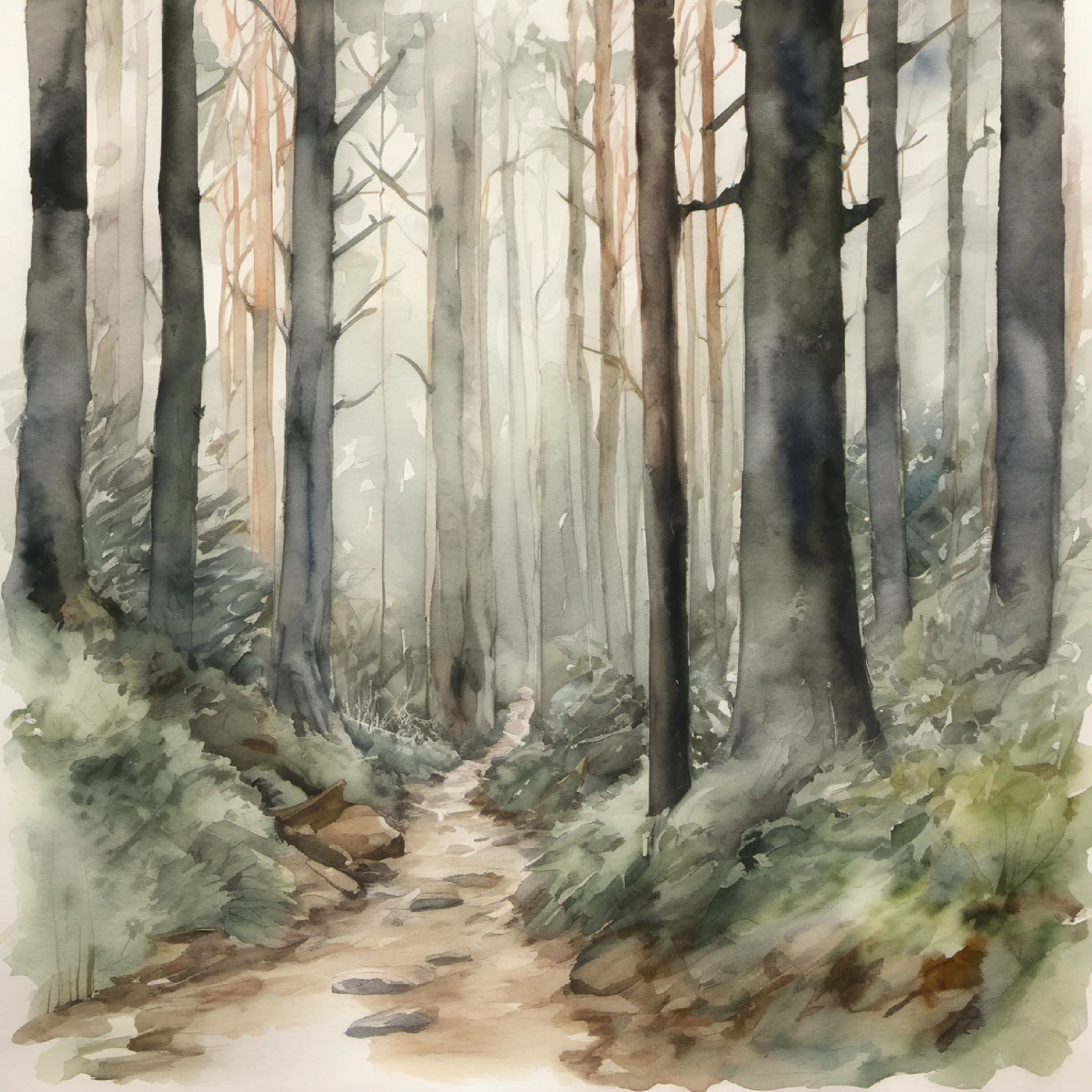 Noah leads the way into the woods, ignoring his friends' input.