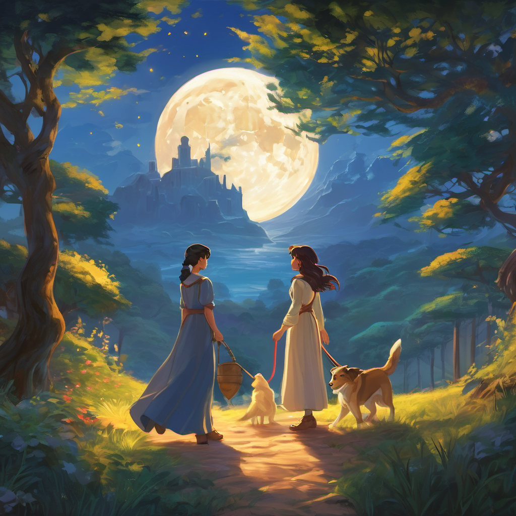 Moved by the power of their love story, Luna realized that compassion and understanding might be the key to saving Zephyria. With a heart full of love, she confronted the villain, offering him a chance at redemption instead of retribution. In the end, the power of friendship and love triumphed over the villain's darkness. The people of Zephyria, including Astra, were finally free from their perilous situation. They celebrated Luna and her companions as heroes, cherishing the bond forged during their quest.