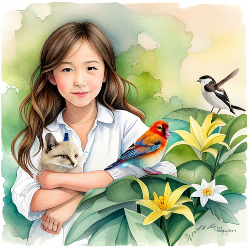 Lily and her animal friends create a harmonious world