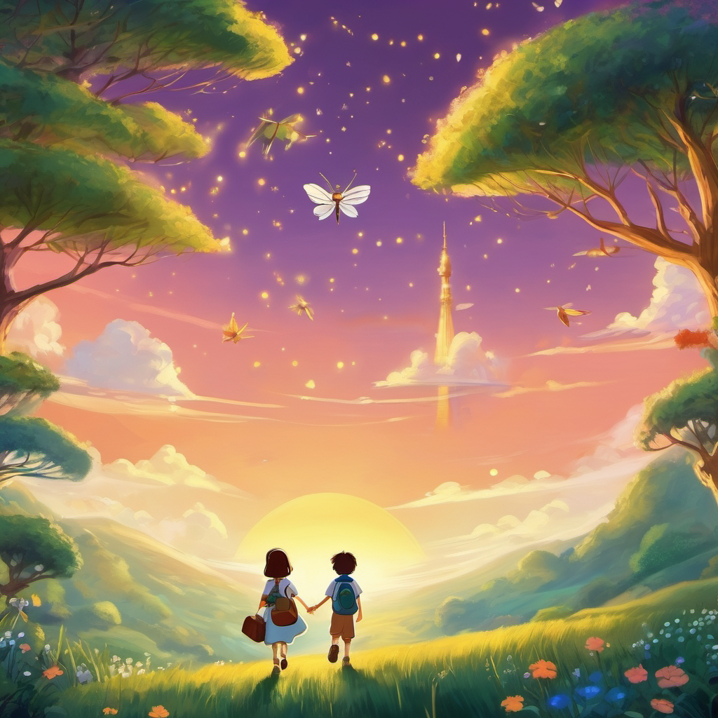 And so, the tale of Lily and Sparkle, the Magical Fly, spread throughout the land, reminding children far and wide that imagination, dreams, and friendship could create the most extraordinary adventures.