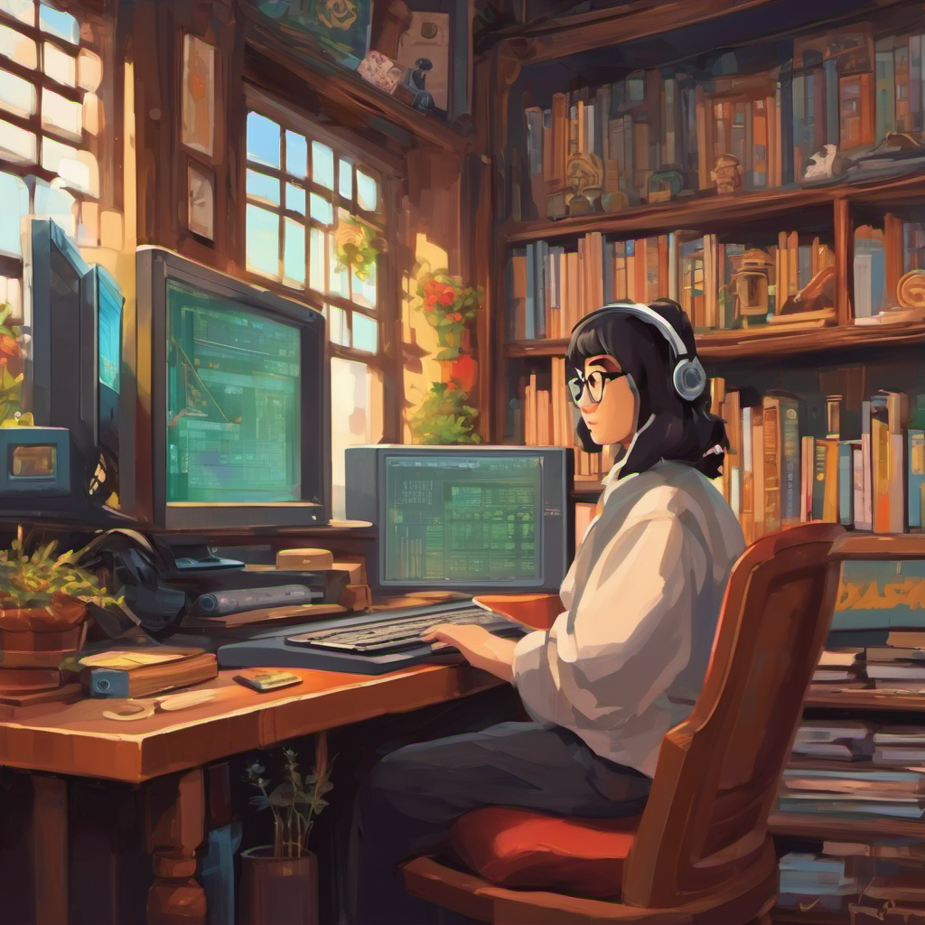 I sat in front of the computer, ready to code. First, I had to learn some basic commands like 'repeat' and 'say'. With 'repeat', I could tell the computer to do something multiple times. With 'say', I could make the computer speak. I practiced and practiced until I got the hang of it.