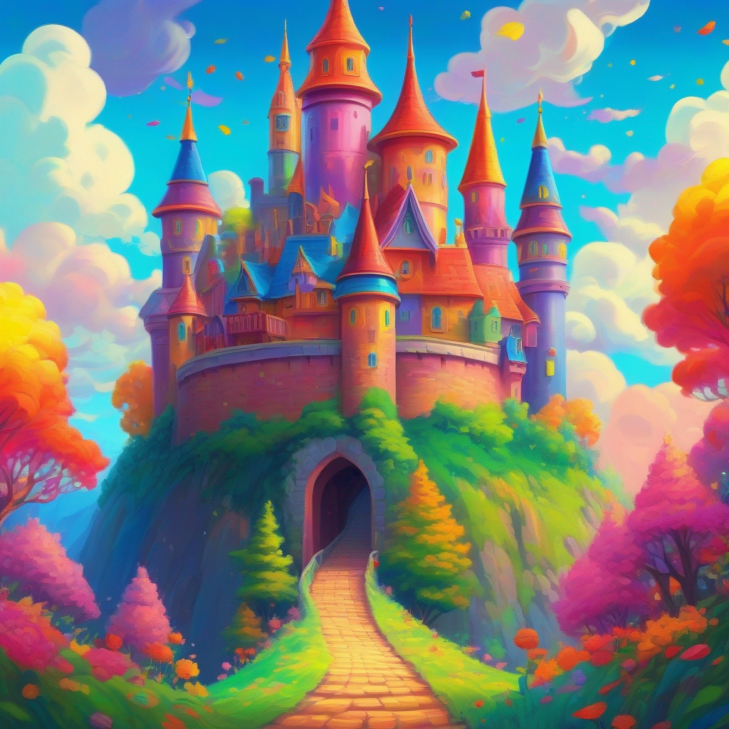 The end with a colorful happy castle.