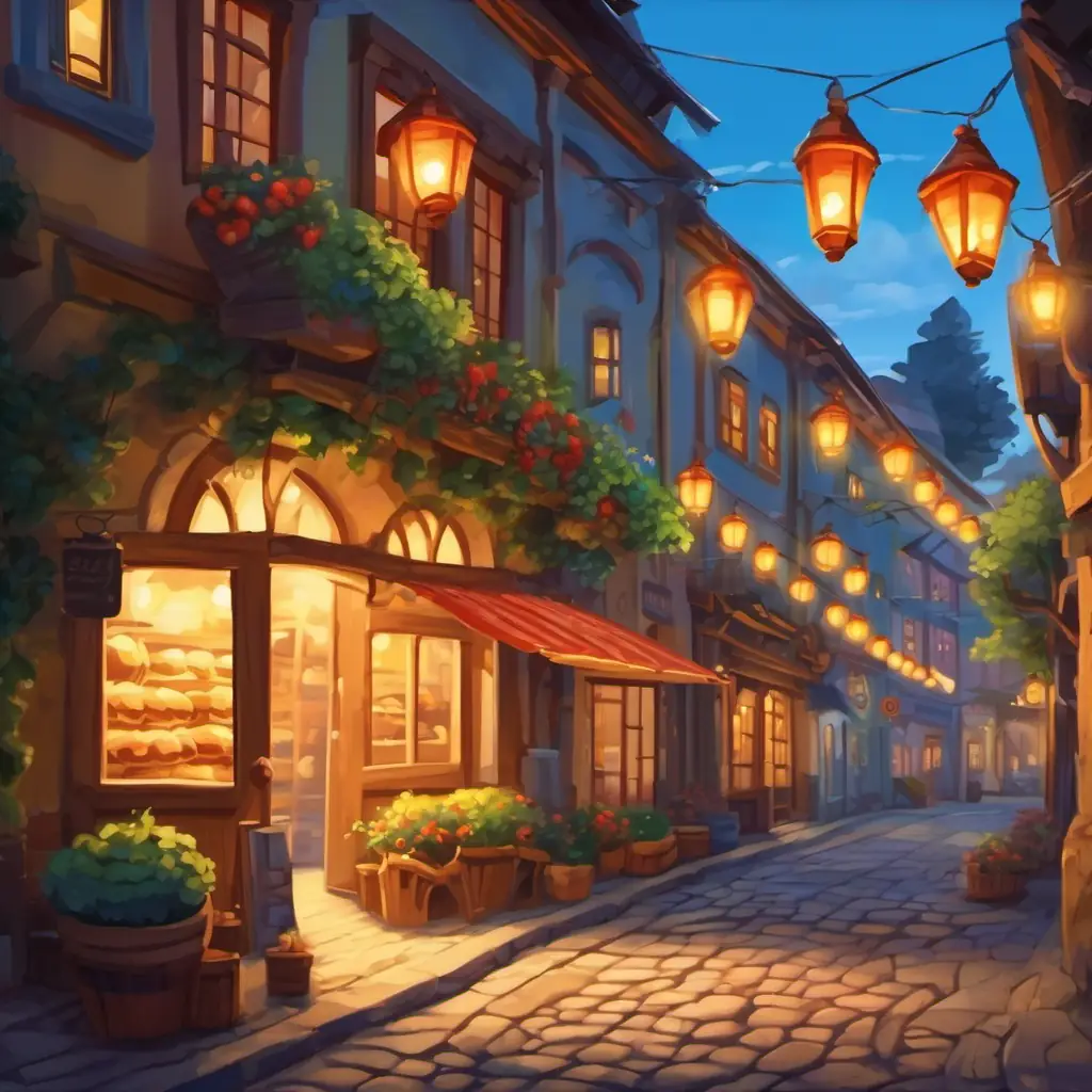 Lantern flies past the bakery.