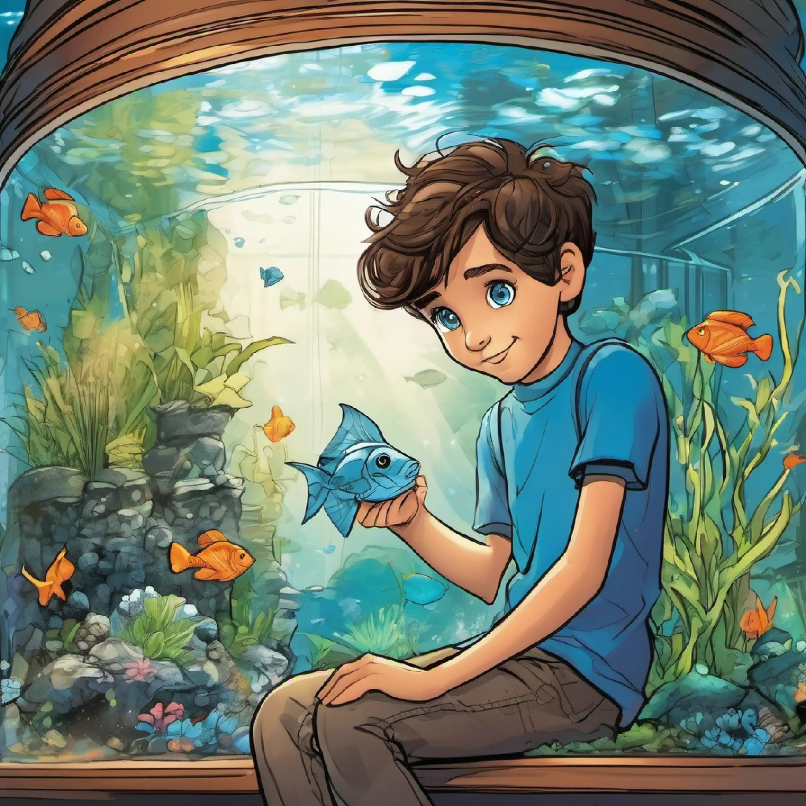 Hobbes talks to Axi, his aquarium becomes enchanted.