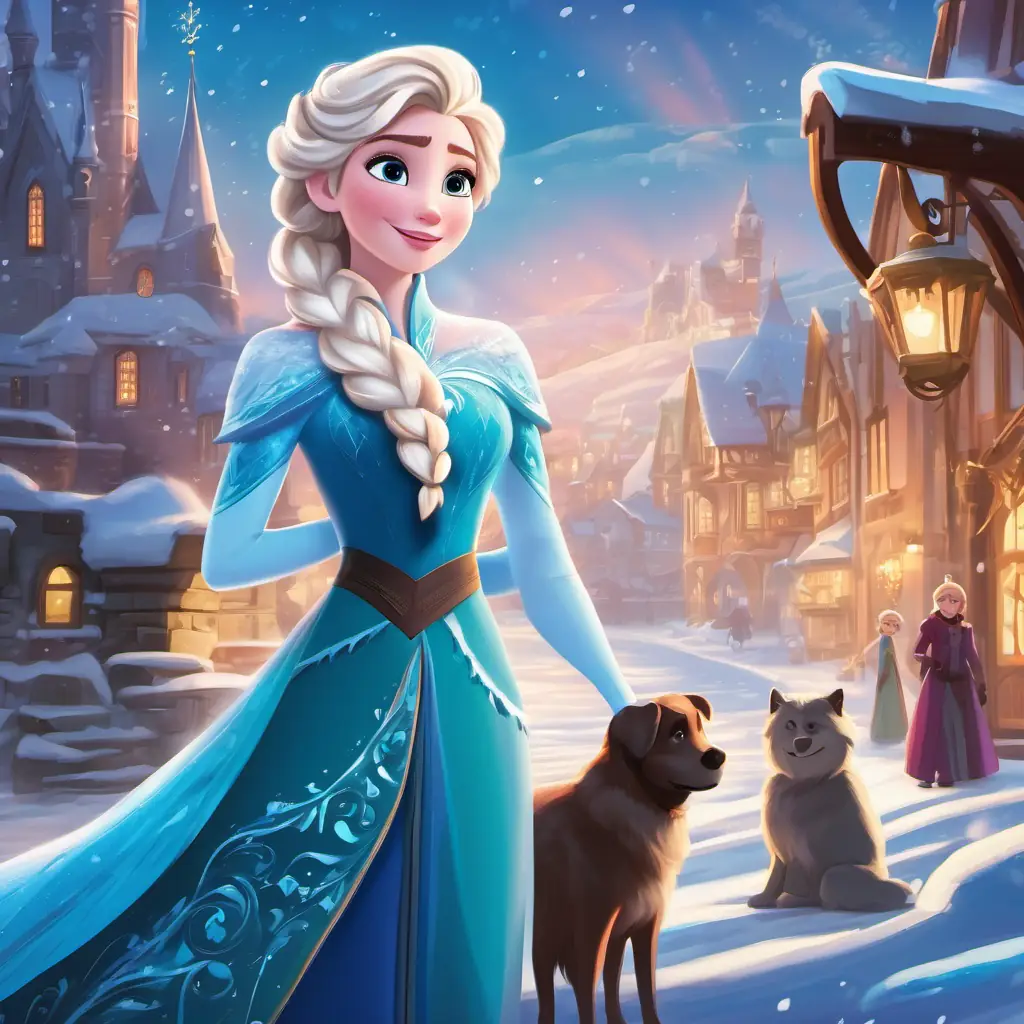 The story begins in the kingdom of Arendelle, where Elsa lives. We see Elsa, a beautiful princess with the power to create ice and snow. She loves music and her voice is magical.