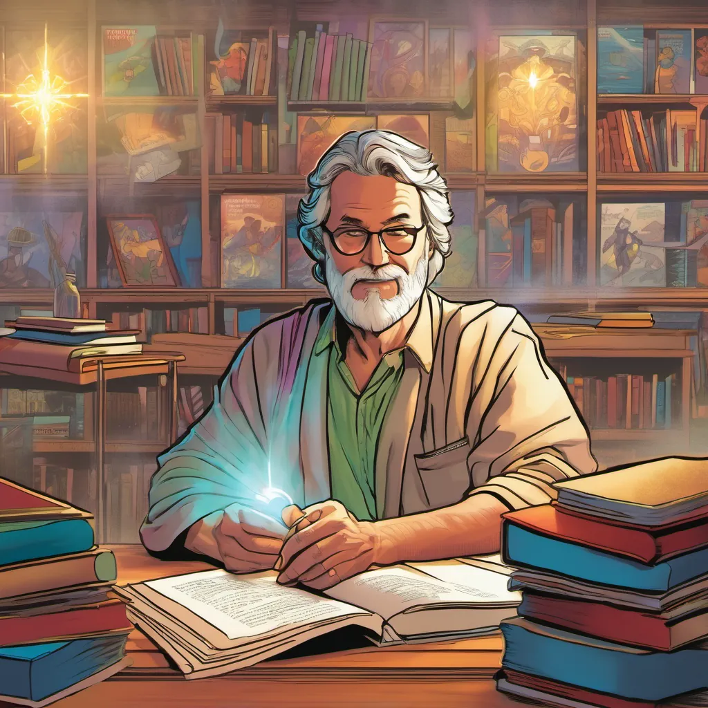 A glowing, ethereal depiction of John guiding teachers, with an aura of wisdom and inspiration.