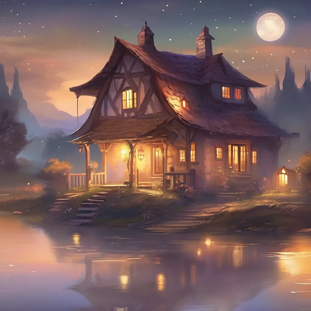 A simple village home at night, filled with the ghostly echo of past laughter.