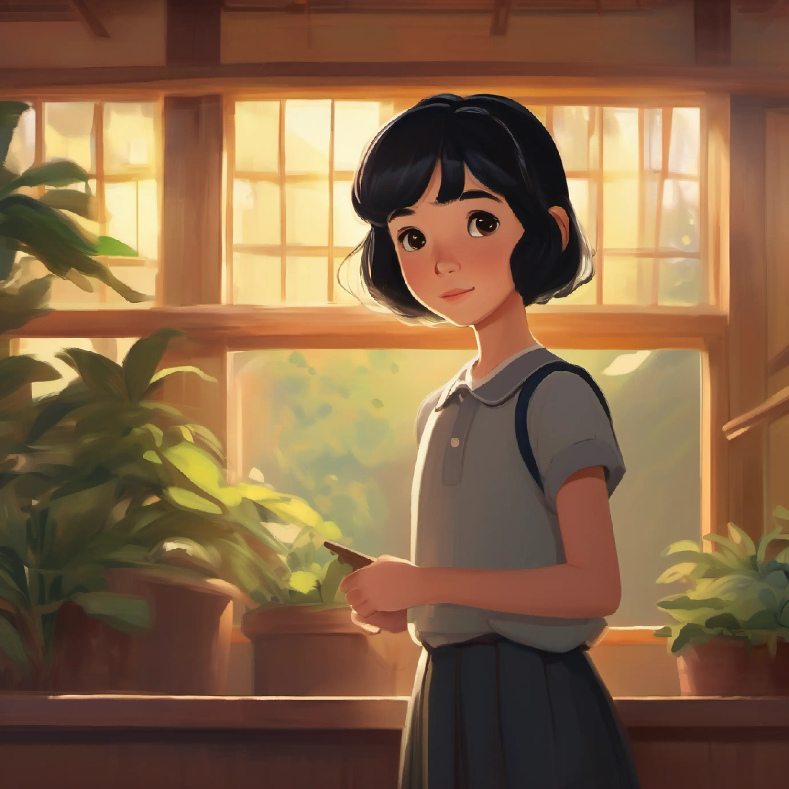 Introduction of The new kid, short and shy with straight black hair and brown eyes, feeling left out